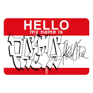 Vetor Graffiti Hello Preta