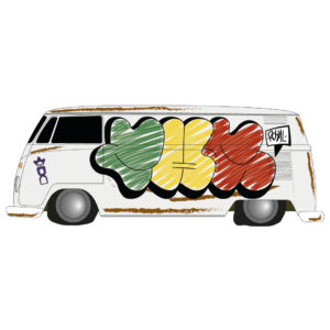 Vetor Graffiti kombi Royal