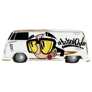 Vetor Graffiti Kombi Zoio