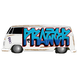 Vetor Graffiti Kombi Prazer